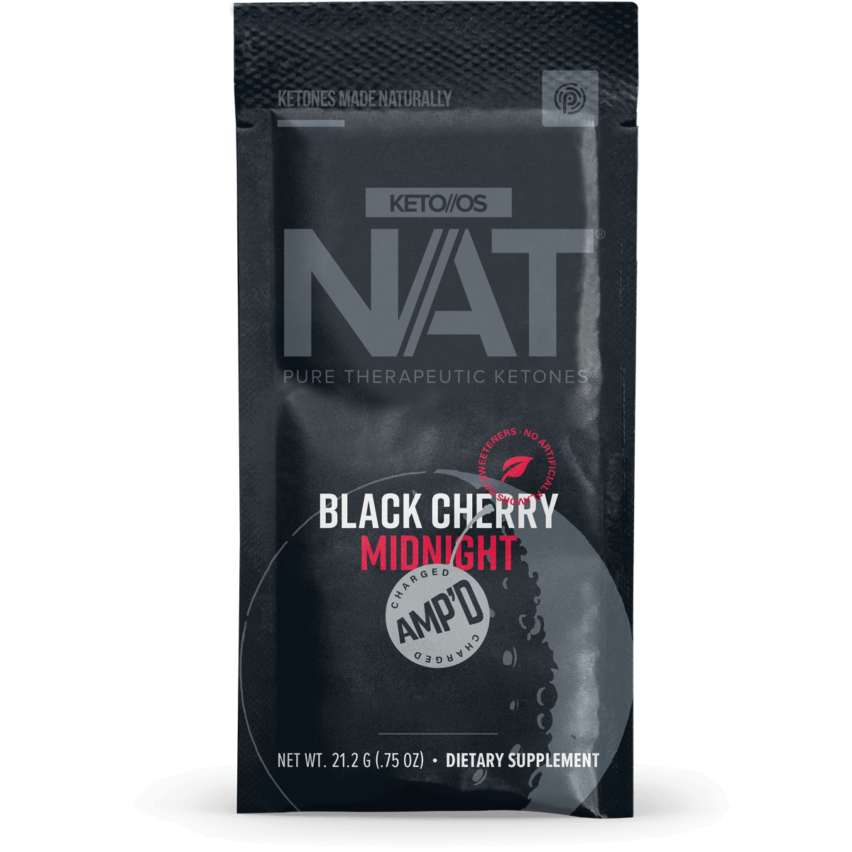 Prüvit KETO//OS NAT® Black Cherry Midnight Amp'd Ketone Supplement